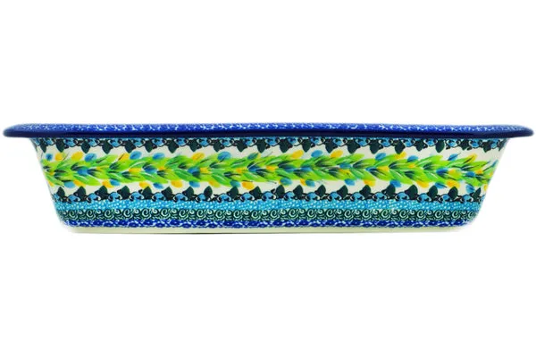 12" Rectangular Baker - Bouquet Azul