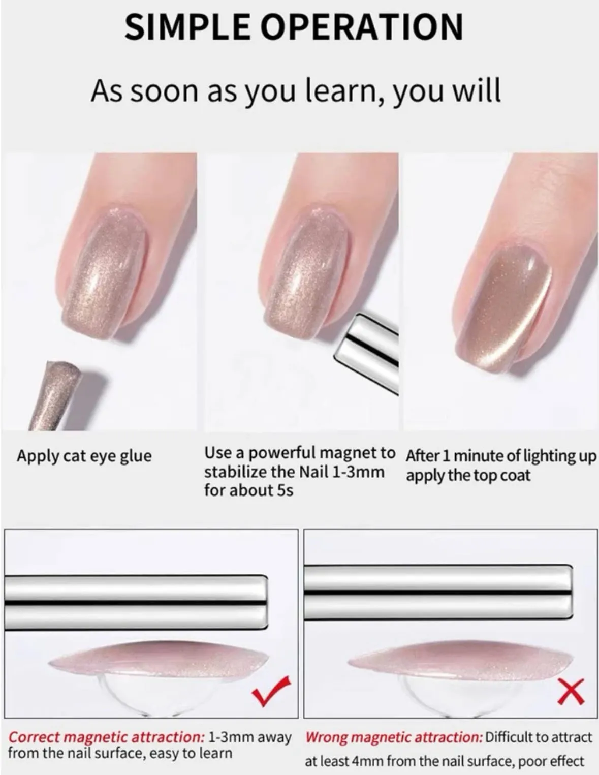 15ML Magnetic Cat Eye GelPolish- White