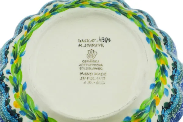 7" Scalloped Bowl - Bouquet Azul