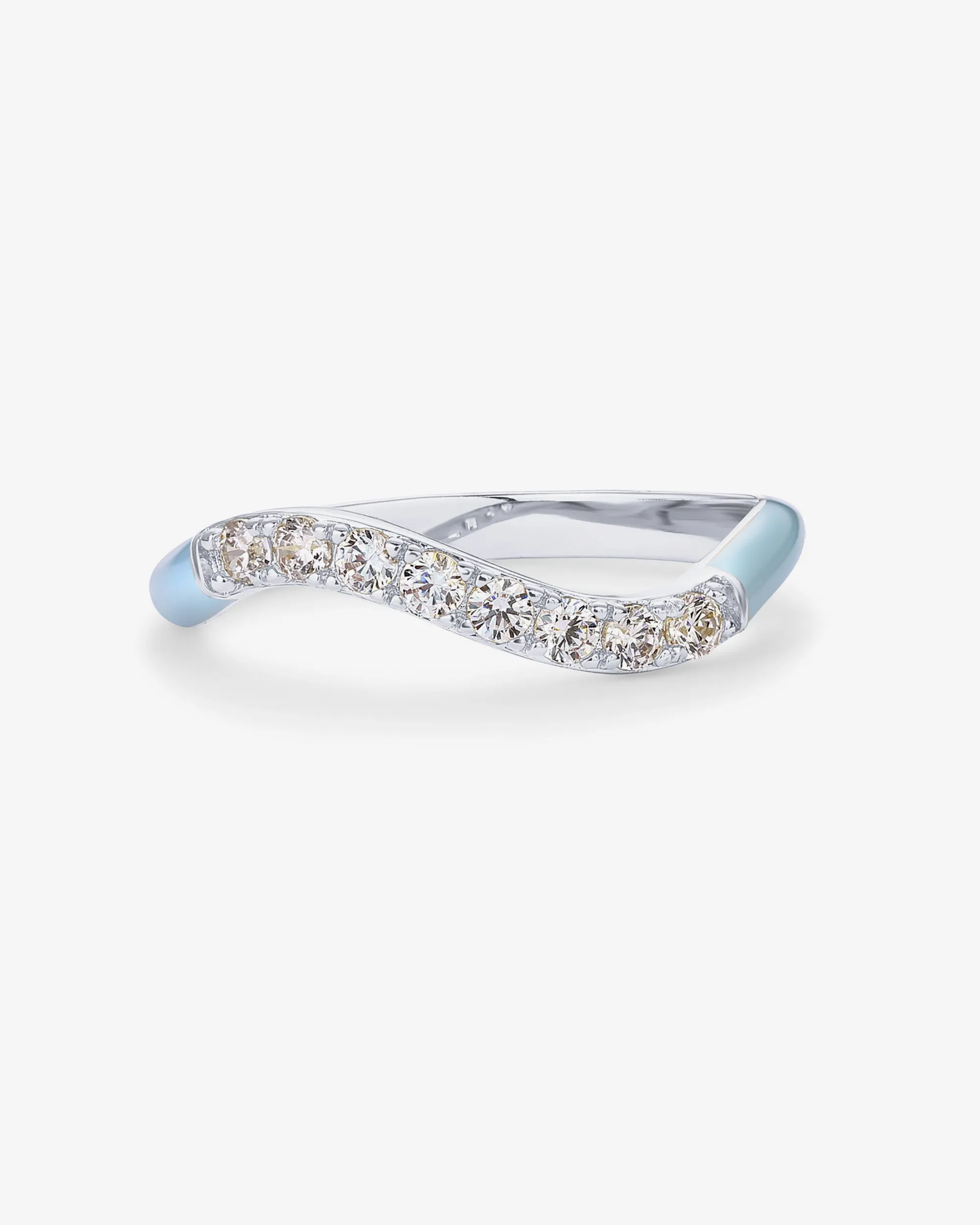 Azul Wavy Enamel Ring