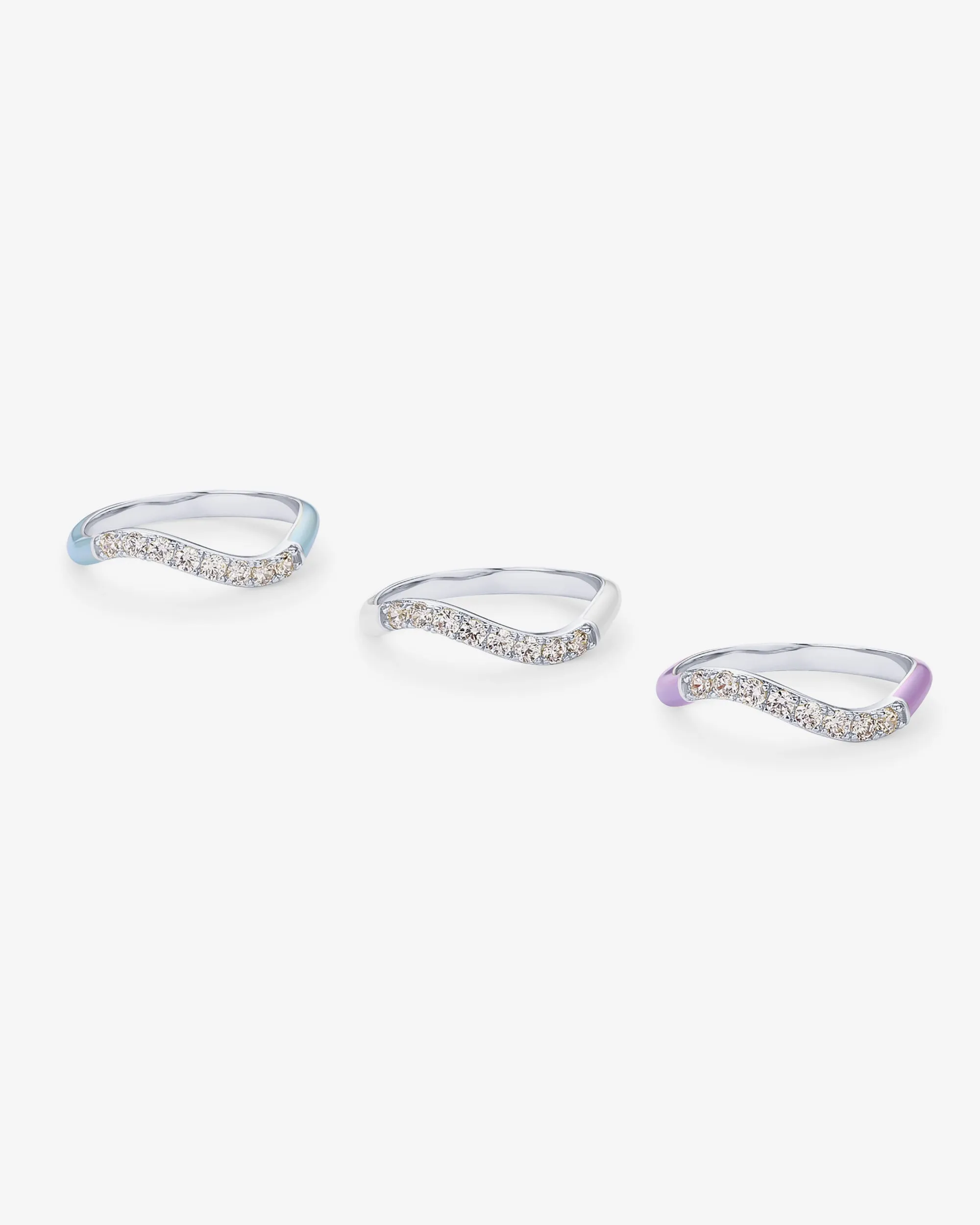Azul Wavy Enamel Ring