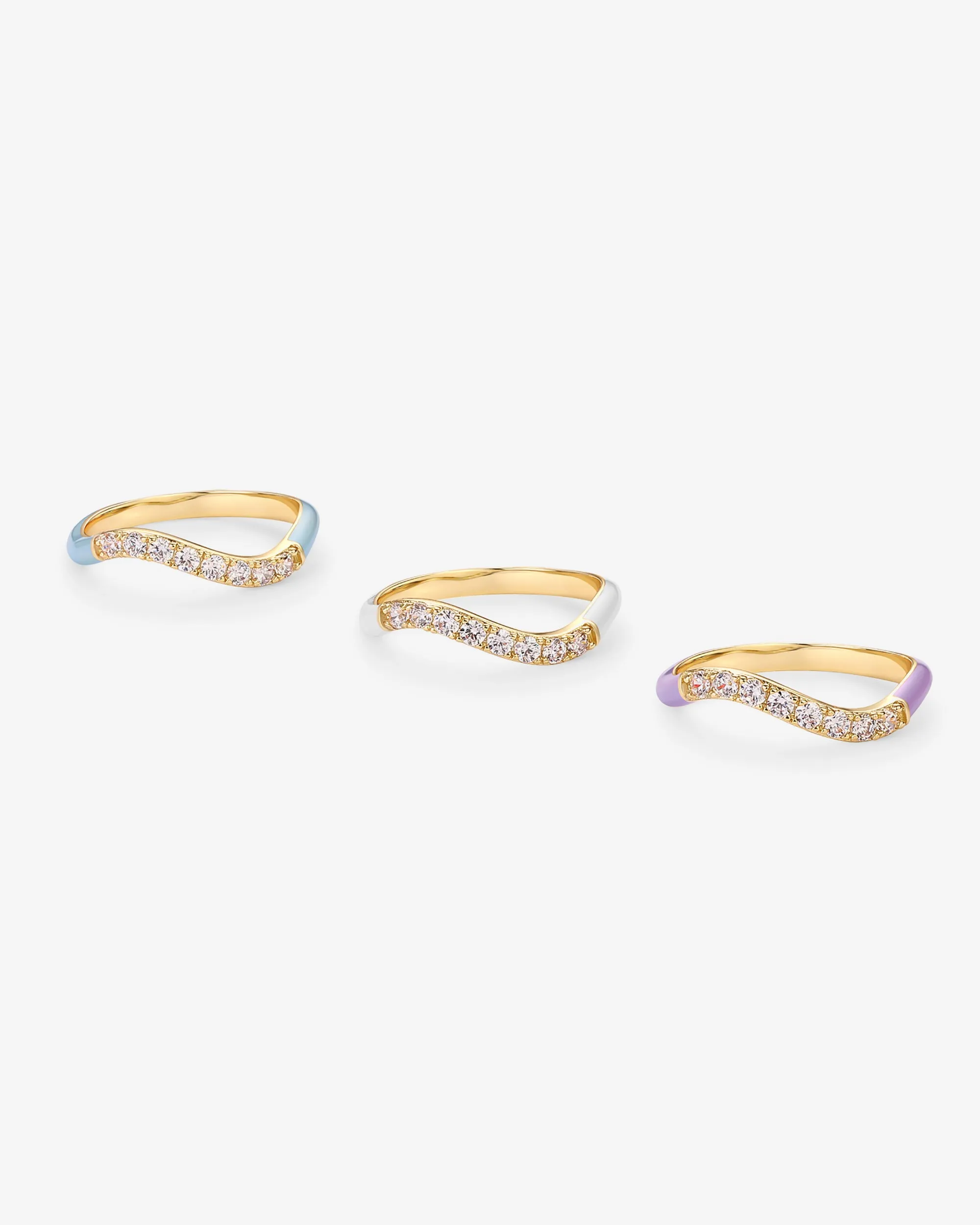 Azul Wavy Enamel Ring