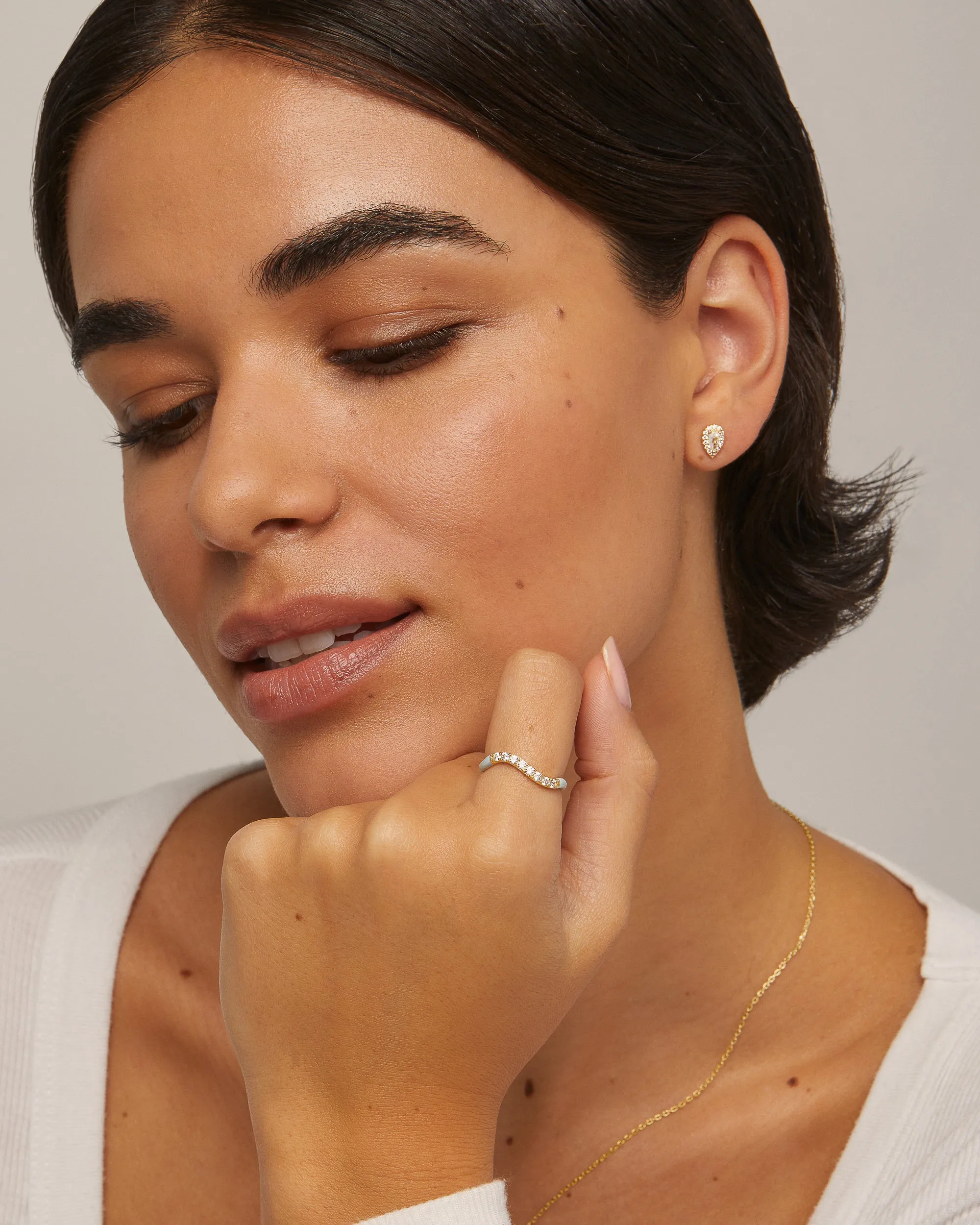 Azul Wavy Enamel Ring