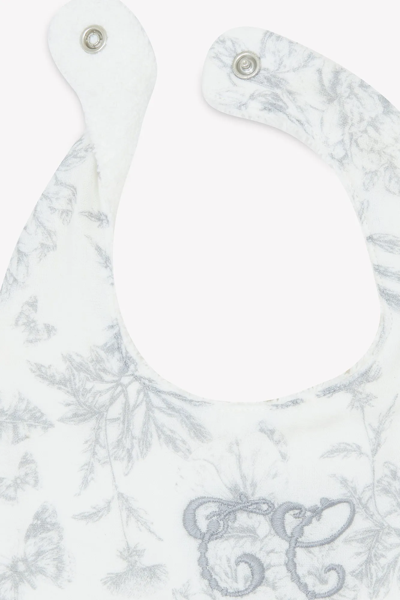 Bavoir - Imprimé inspiration toile de jouy gris T1
