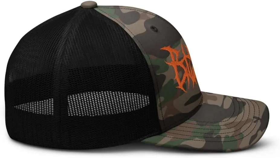 Blegh Camo Trucker Hat, Gift for Metalheads, Metal Music Festival Hat, Metalcore Deathcore Fans