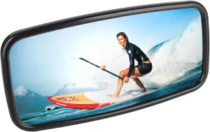 Boat Mirror, 13x6 Inch Boat Rear View Mirror with 360 Rotation for Ski & Pontoon Boat Safety