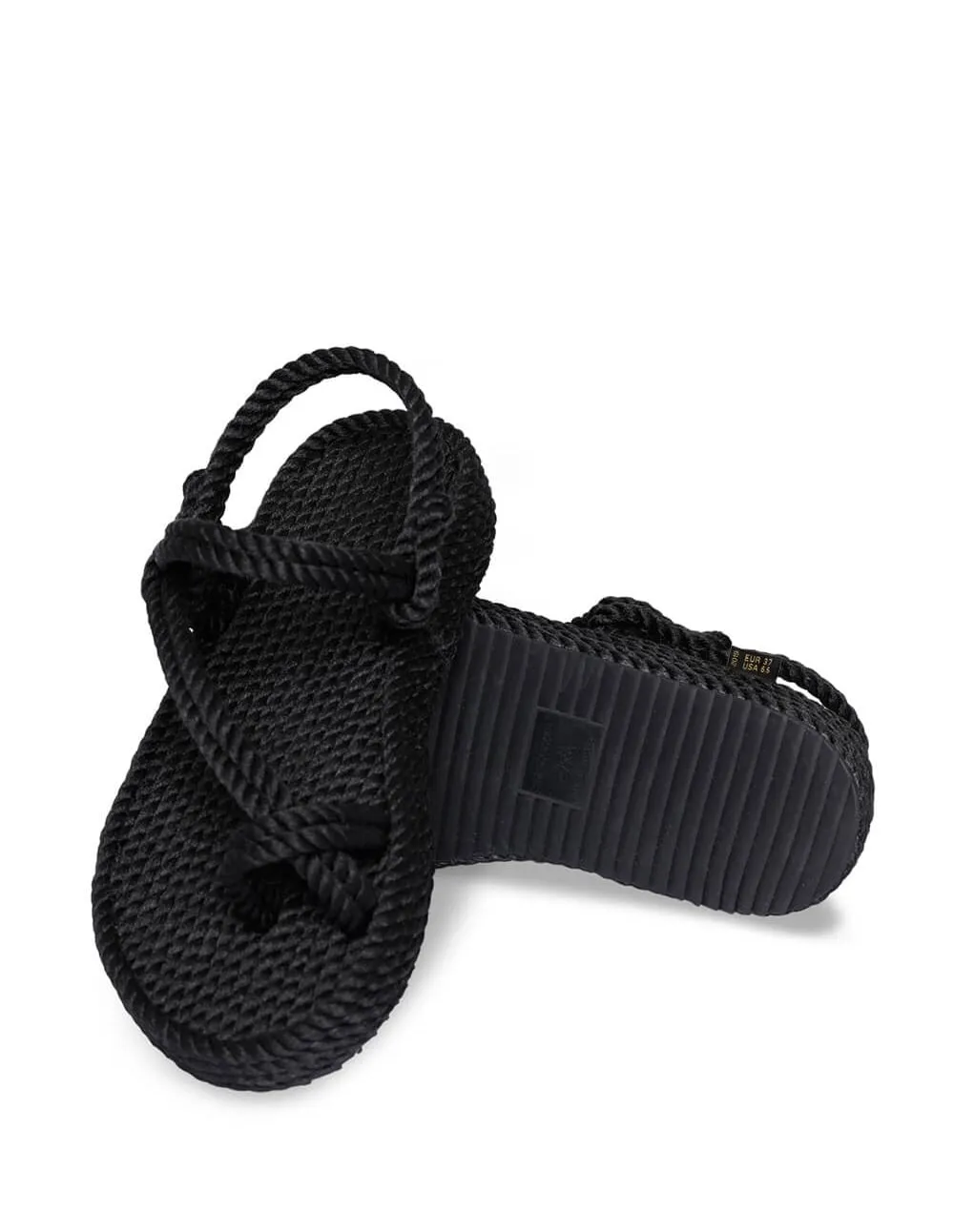 BOHONOMAD Hawaii Platform Sandals Negras Mujer