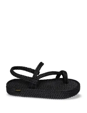 BOHONOMAD Hawaii Platform Sandals Negras Mujer