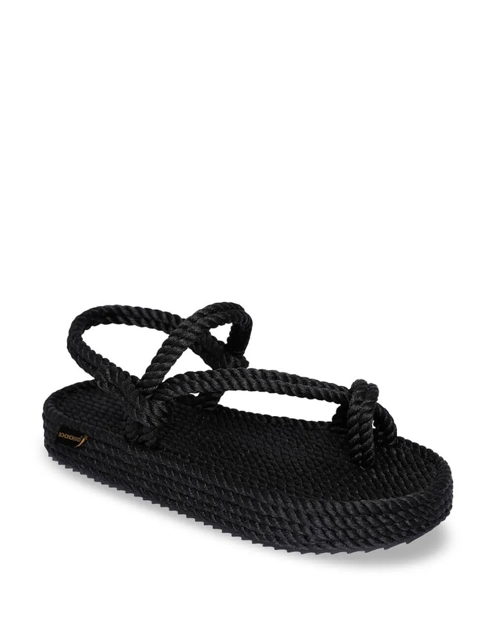 BOHONOMAD Hawaii Platform Sandals Negras Mujer