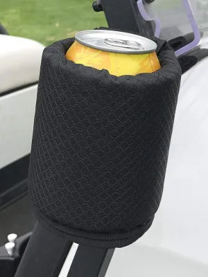 Bushwhacker Magnetic Insulated Drink Holder  12oz Can and Bottle Cooler for Golf Carts, Toolboxes, Forklifts, Tractors, Lawn Mowers, Gyms  Durable 600D Fabric, Ultra-Strong Magnetic Attachment
