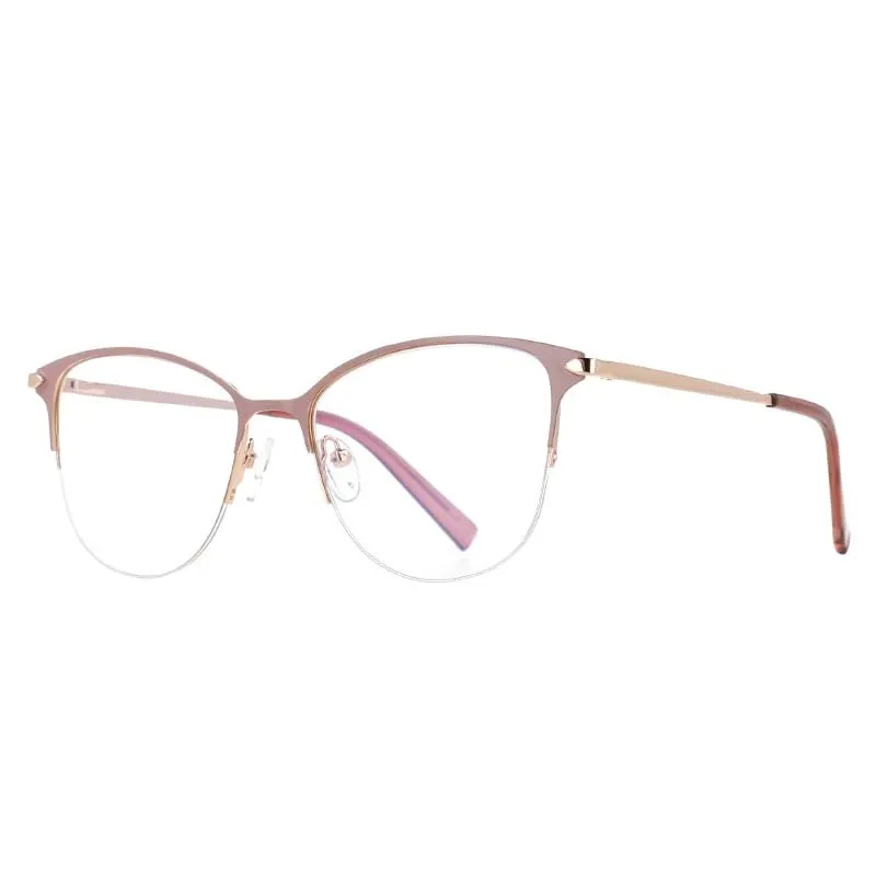 CCspace Unisex Full Rim Cat Eye Alloy Resin Frame Eyeglasses 53200