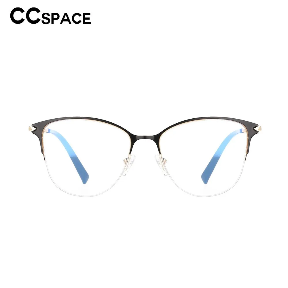 CCspace Unisex Full Rim Cat Eye Alloy Resin Frame Eyeglasses 53200