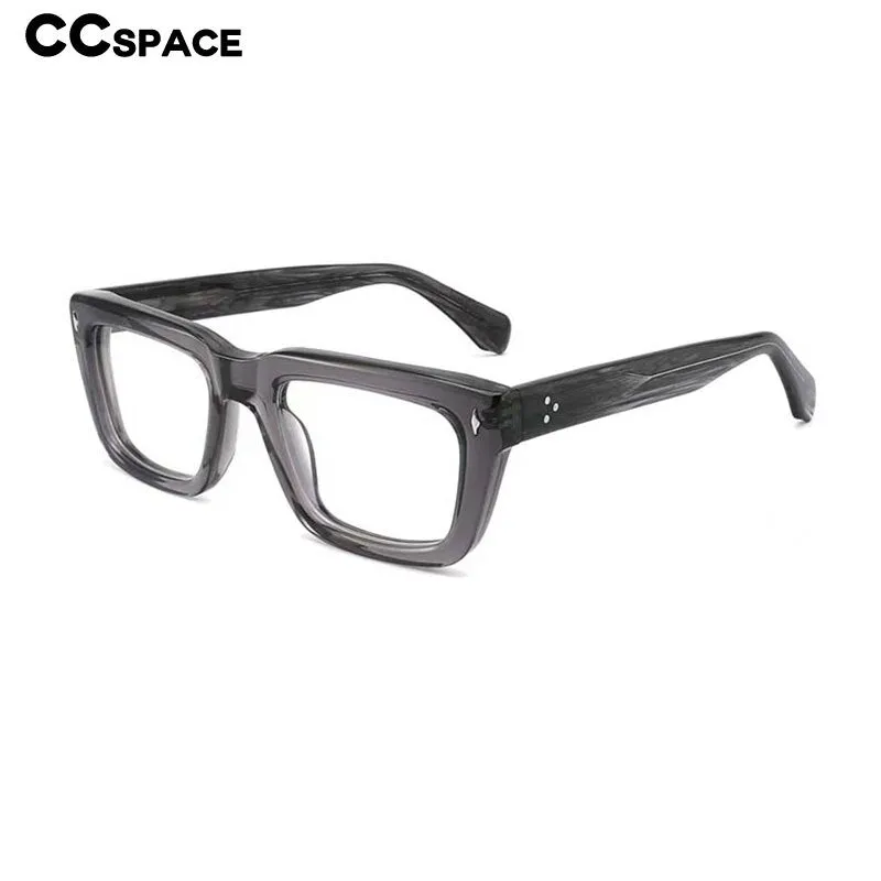 CCspace Unisex Full Rim Square Cat Eye Acetate Eyeglasses 54908