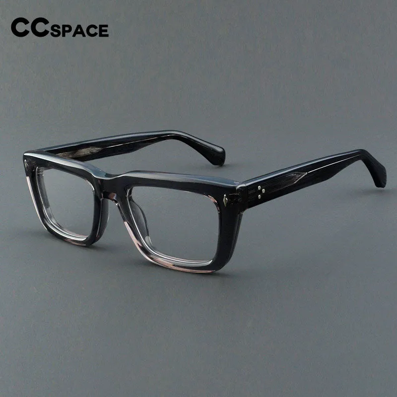 CCspace Unisex Full Rim Square Cat Eye Acetate Eyeglasses 54908