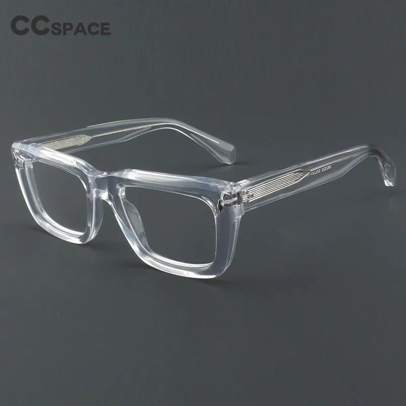 CCspace Unisex Full Rim Square Cat Eye Acetate Eyeglasses 54908