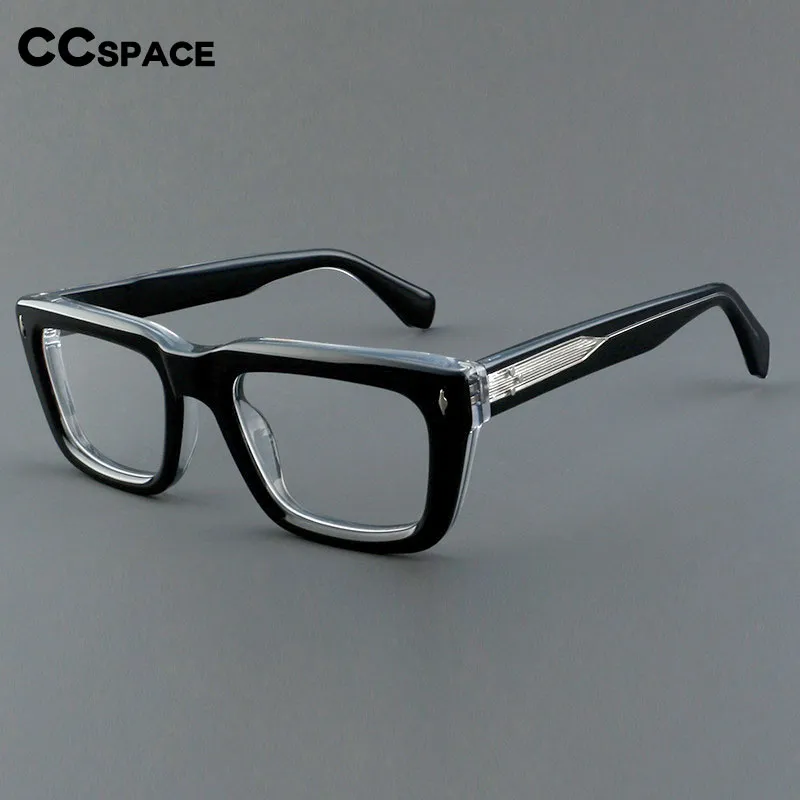 CCspace Unisex Full Rim Square Cat Eye Acetate Eyeglasses 54908