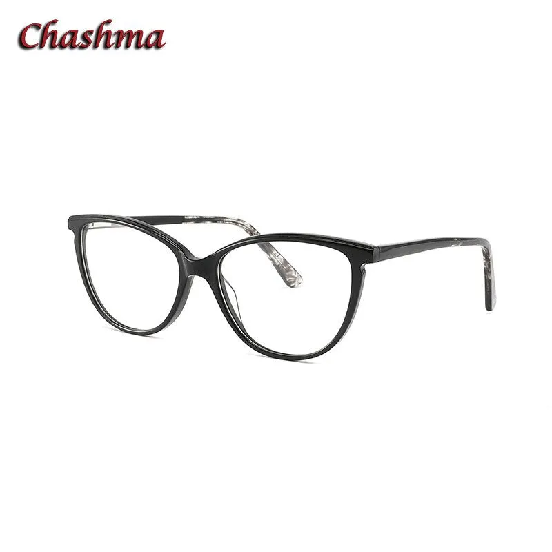 Chashma Ochki Women's Full Rim Square Cat Eye Acetate Eyeglasses 9014