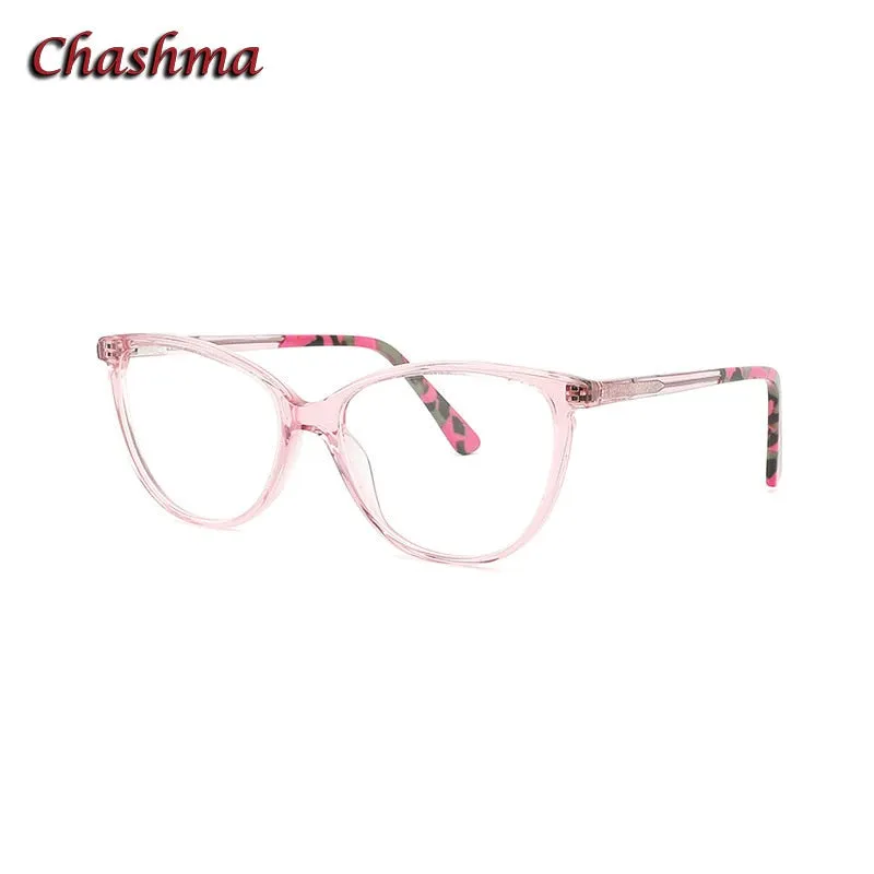 Chashma Ochki Women's Full Rim Square Cat Eye Acetate Eyeglasses 9014
