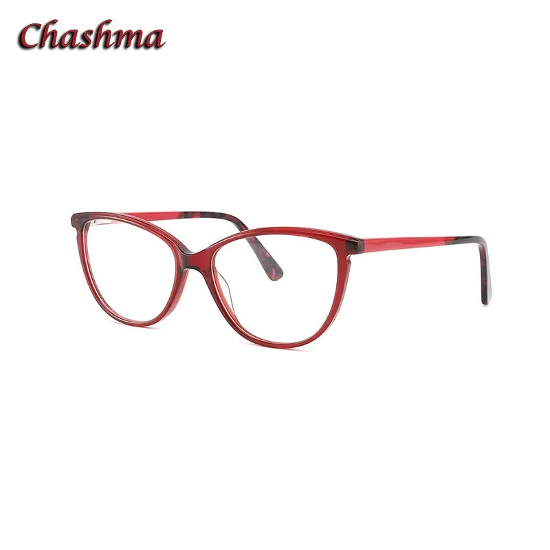 Chashma Ochki Women's Full Rim Square Cat Eye Acetate Eyeglasses 9014