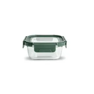Contenedor cuadrado de vidrio, 520 ml.