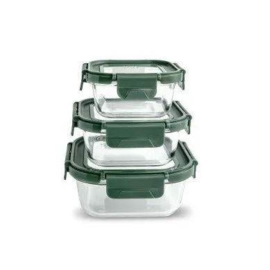 Contenedor cuadrado de vidrio, 800 ml.
