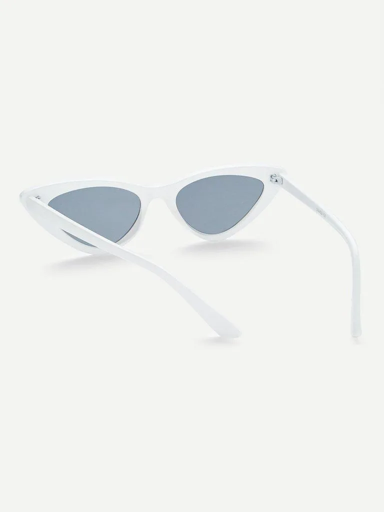 Contrast Frame Cat Eye Sunglasses