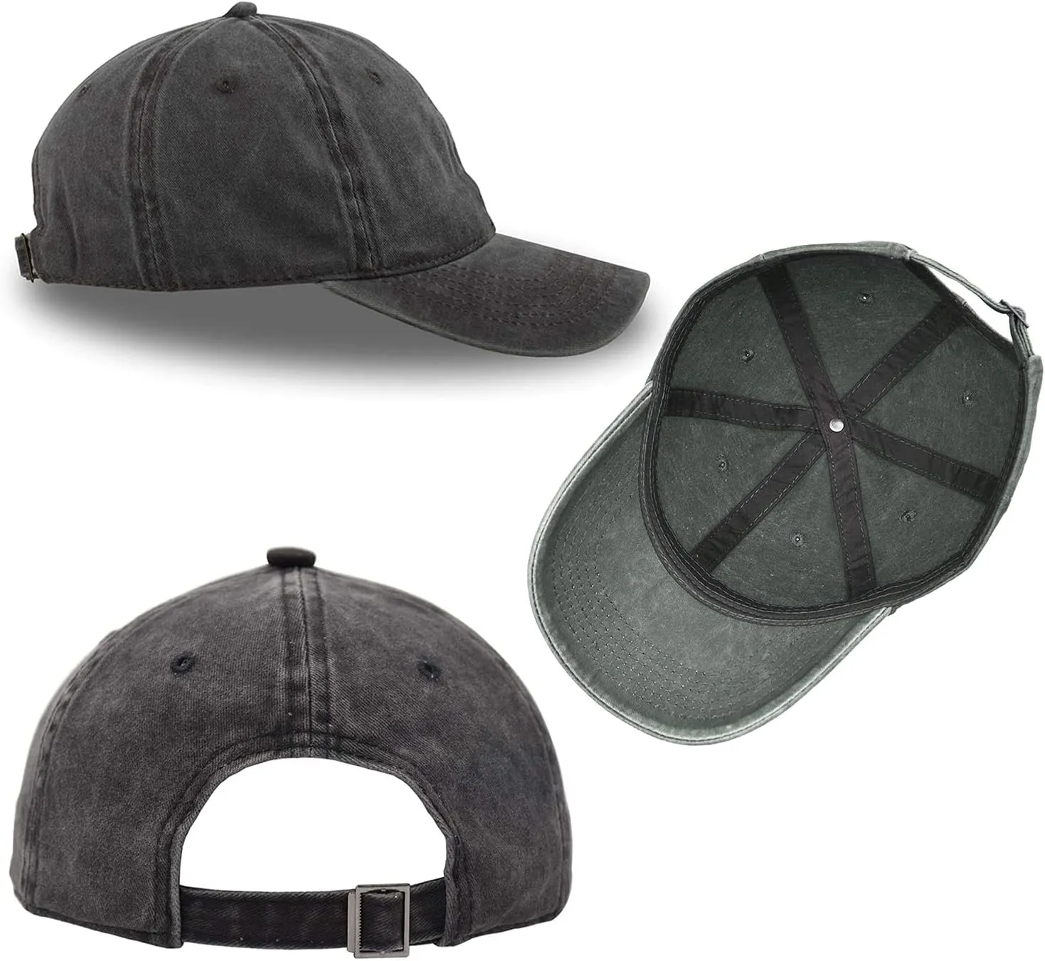 Custom Your Picture Text Logo Unisex Vintage Washed Personalized Plain Adjustable Denim Hat Baseball Cap