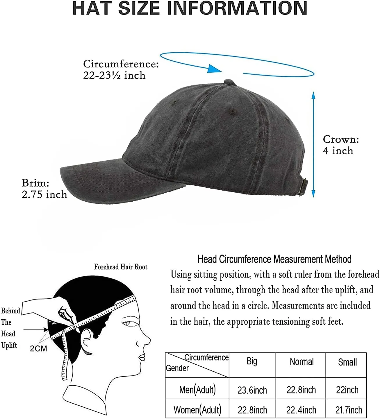 Custom Your Picture Text Logo Unisex Vintage Washed Personalized Plain Adjustable Denim Hat Baseball Cap