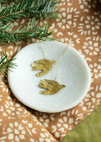 De Weldaad Swallow Gold Metal Ornament