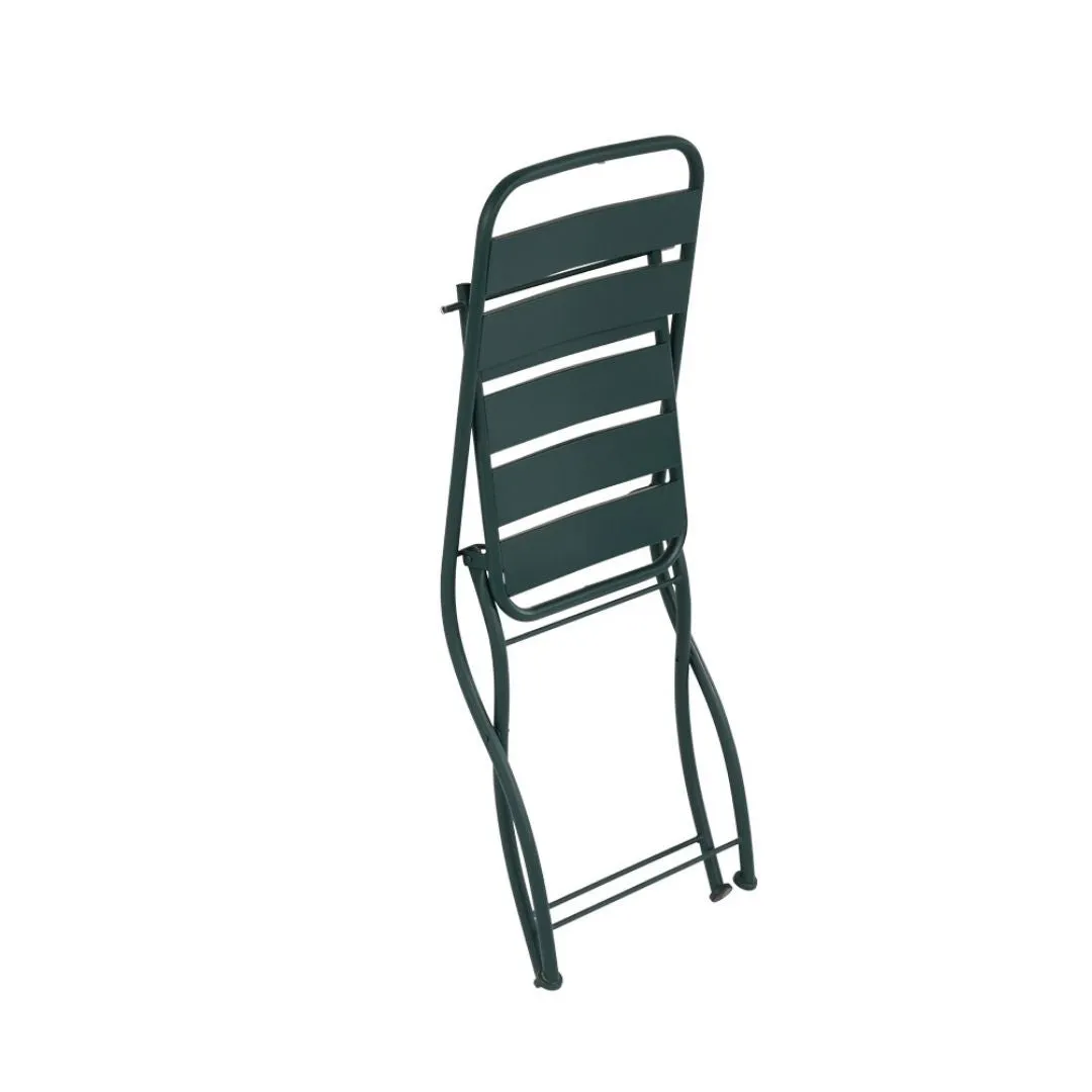 Easy Set da Balcone in Ferro Verde Inglese e Tavolo Quadrato