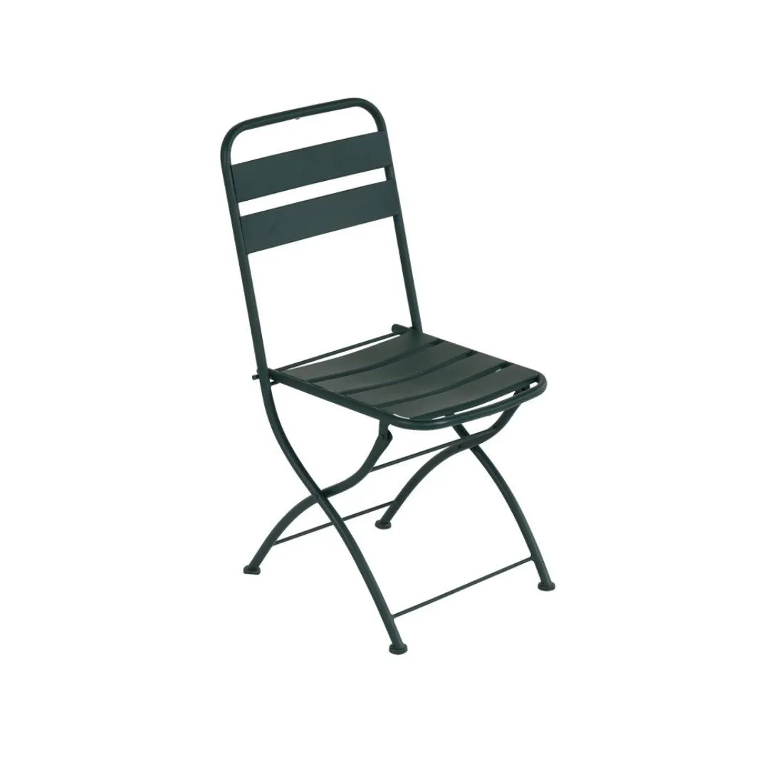 Easy Set da Balcone in Ferro Verde Inglese e Tavolo Quadrato