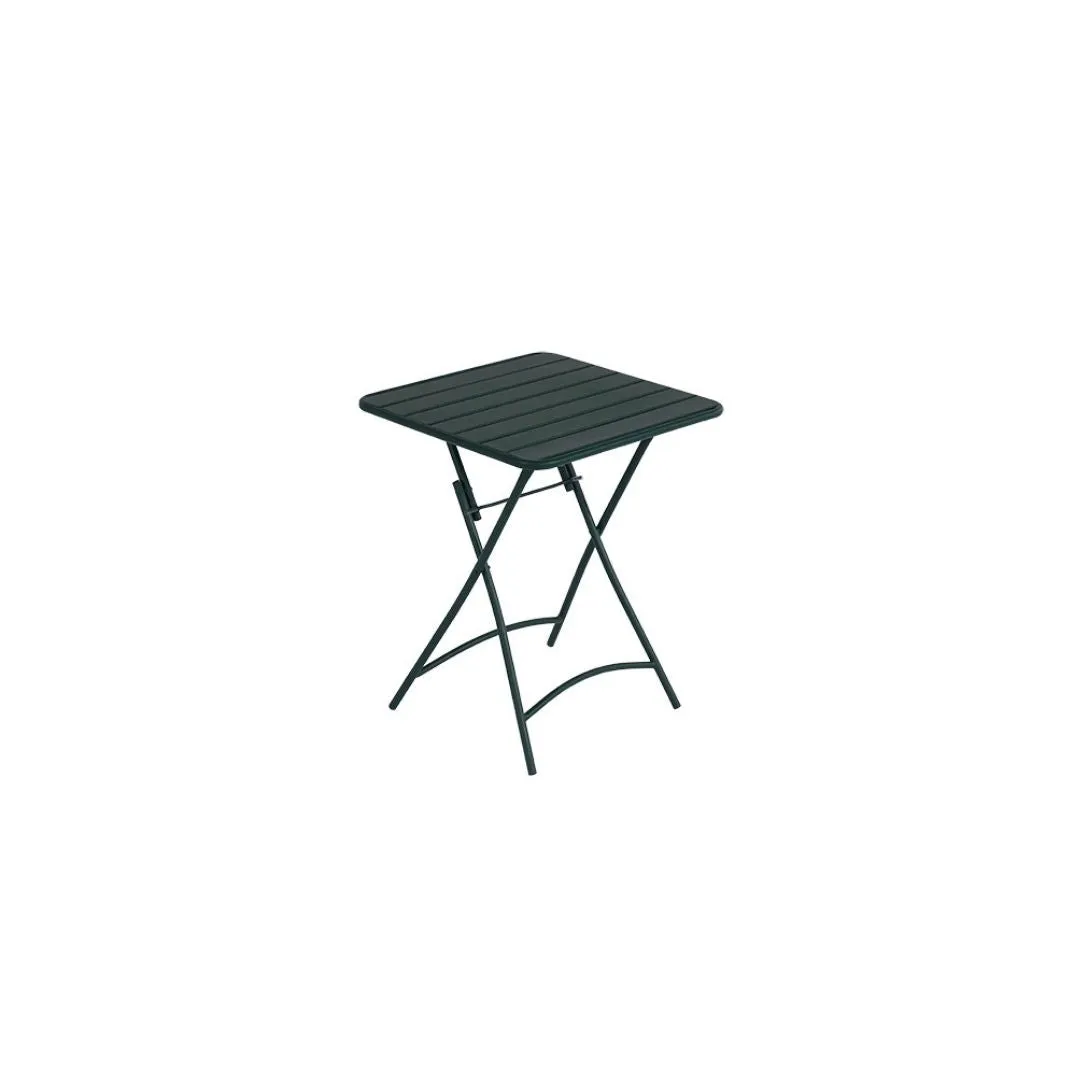 Easy Set da Balcone in Ferro Verde Inglese e Tavolo Quadrato