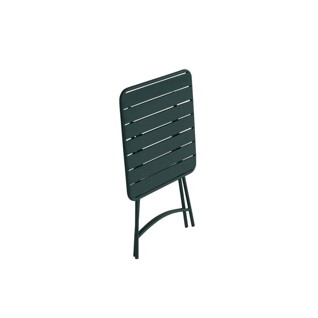Easy Set da Balcone in Ferro Verde Inglese e Tavolo Quadrato