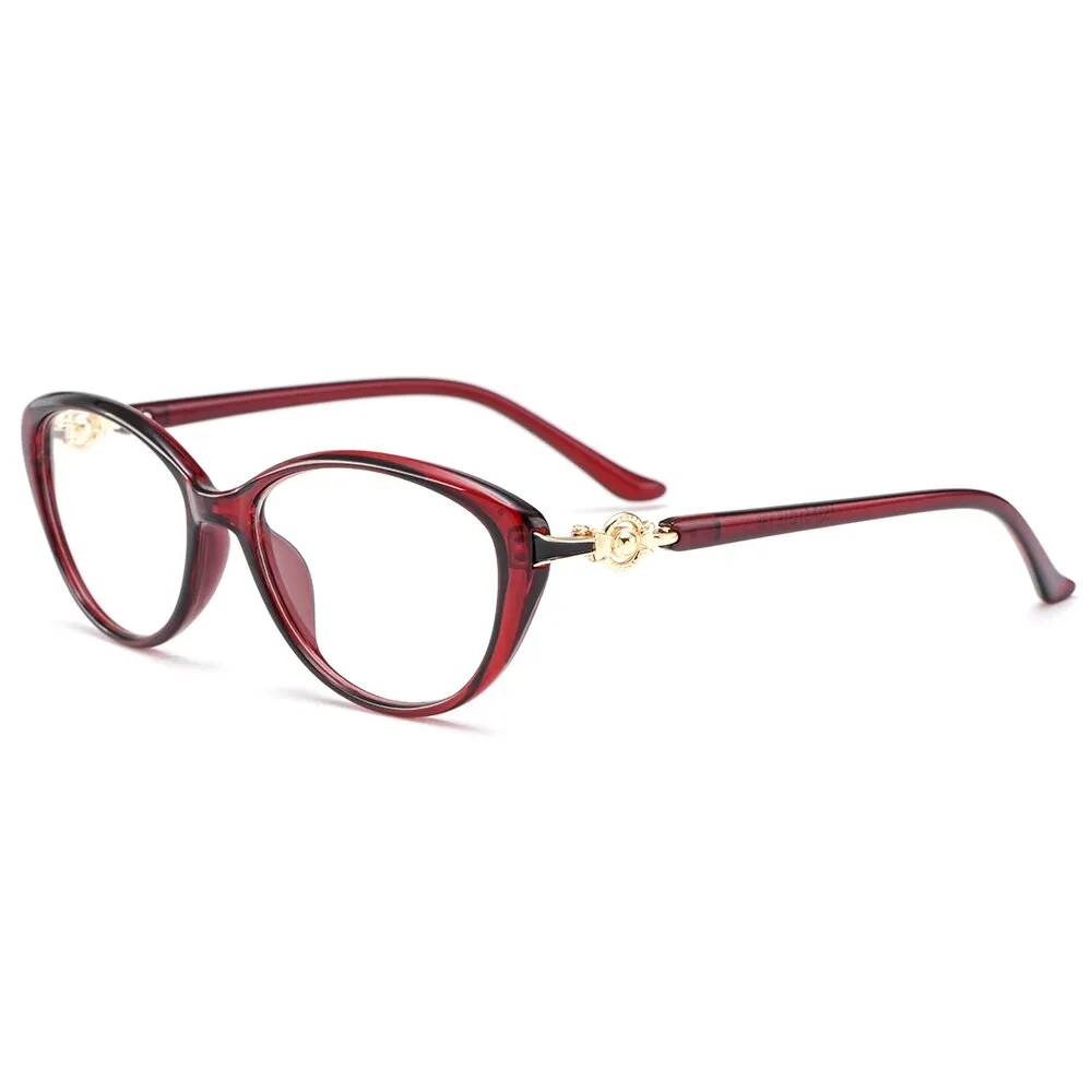 Gmei Women's Eyeglasses Ultralight Tr90 Cat Eye M1537
