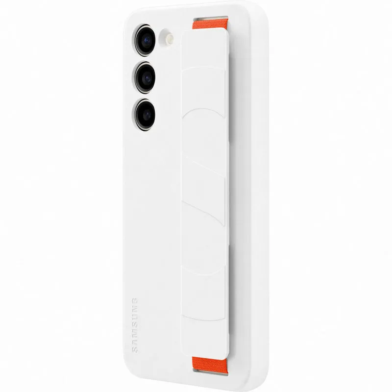 Husa pentru Samsung Galaxy S23  S916, Silicone Grip, Alba EF-GS916TWEGWW