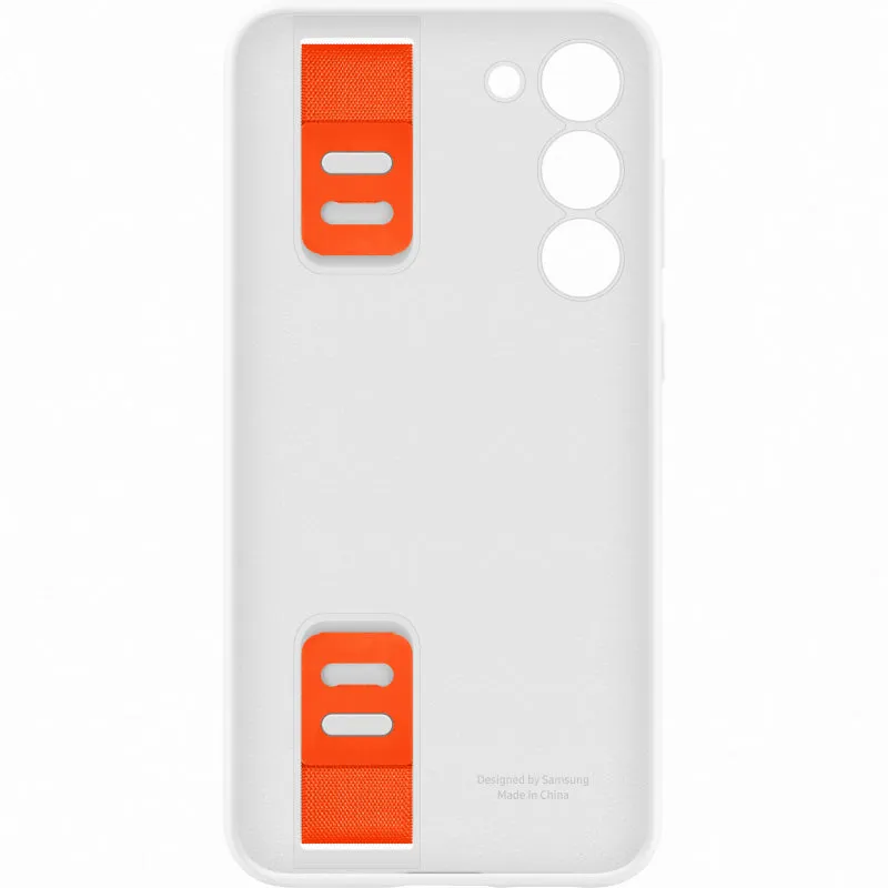 Husa pentru Samsung Galaxy S23  S916, Silicone Grip, Alba EF-GS916TWEGWW