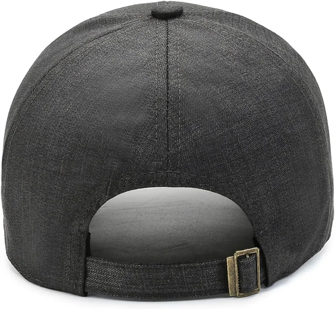 Men's Blank Plain Structured Baseball Cap Vintage Trucker Hat Retro Low Profile Golf Dad Hats for Men