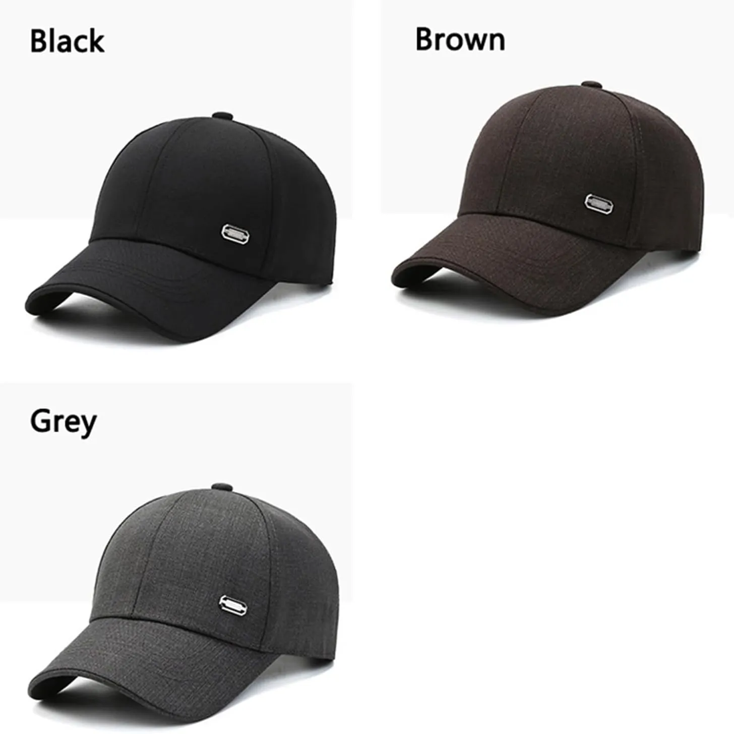 Men's Blank Plain Structured Baseball Cap Vintage Trucker Hat Retro Low Profile Golf Dad Hats for Men