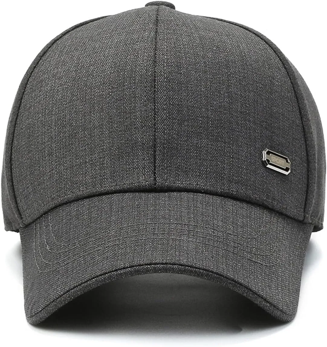 Men's Blank Plain Structured Baseball Cap Vintage Trucker Hat Retro Low Profile Golf Dad Hats for Men