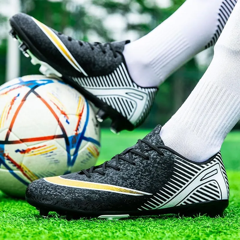 Men's Womens Soccer Shoes Football Cleats High-Tops Lace-Up Non-Slip Spikes Outdoor AG/FG Baseball Lacrosse Rugby Combat Boots