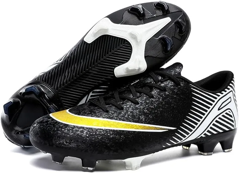Men's Womens Soccer Shoes Football Cleats High-Tops Lace-Up Non-Slip Spikes Outdoor AG/FG Baseball Lacrosse Rugby Combat Boots