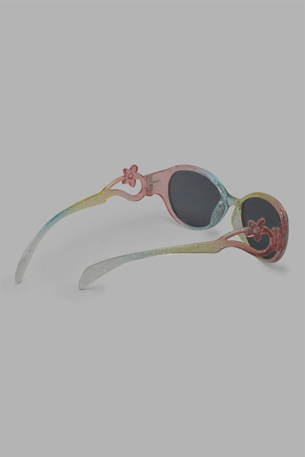 Multicolour Cat Eye Embellished Sunglasses For Girls