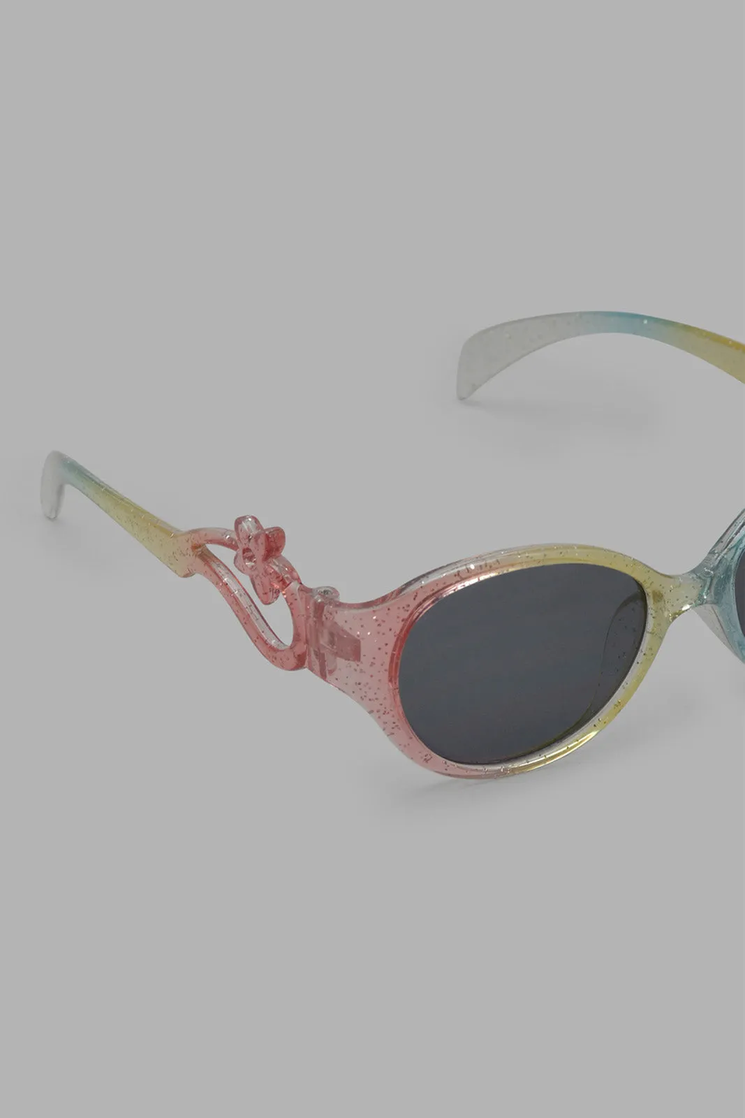Multicolour Cat Eye Embellished Sunglasses For Girls
