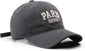 Paris Hat Unisex Baseball Cap Soft Sun Hat Adjustable Trucker Cap