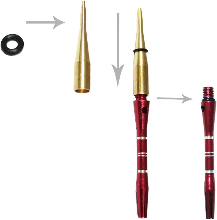 Scott Edward Dart Steel Ring for Plastic Dart Shafts, Dart Rubber O Ring for Metal Dart Shafts