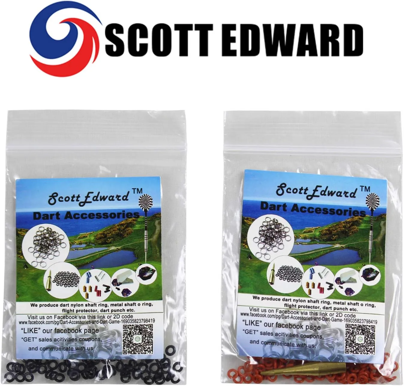 Scott Edward Dart Steel Ring for Plastic Dart Shafts, Dart Rubber O Ring for Metal Dart Shafts