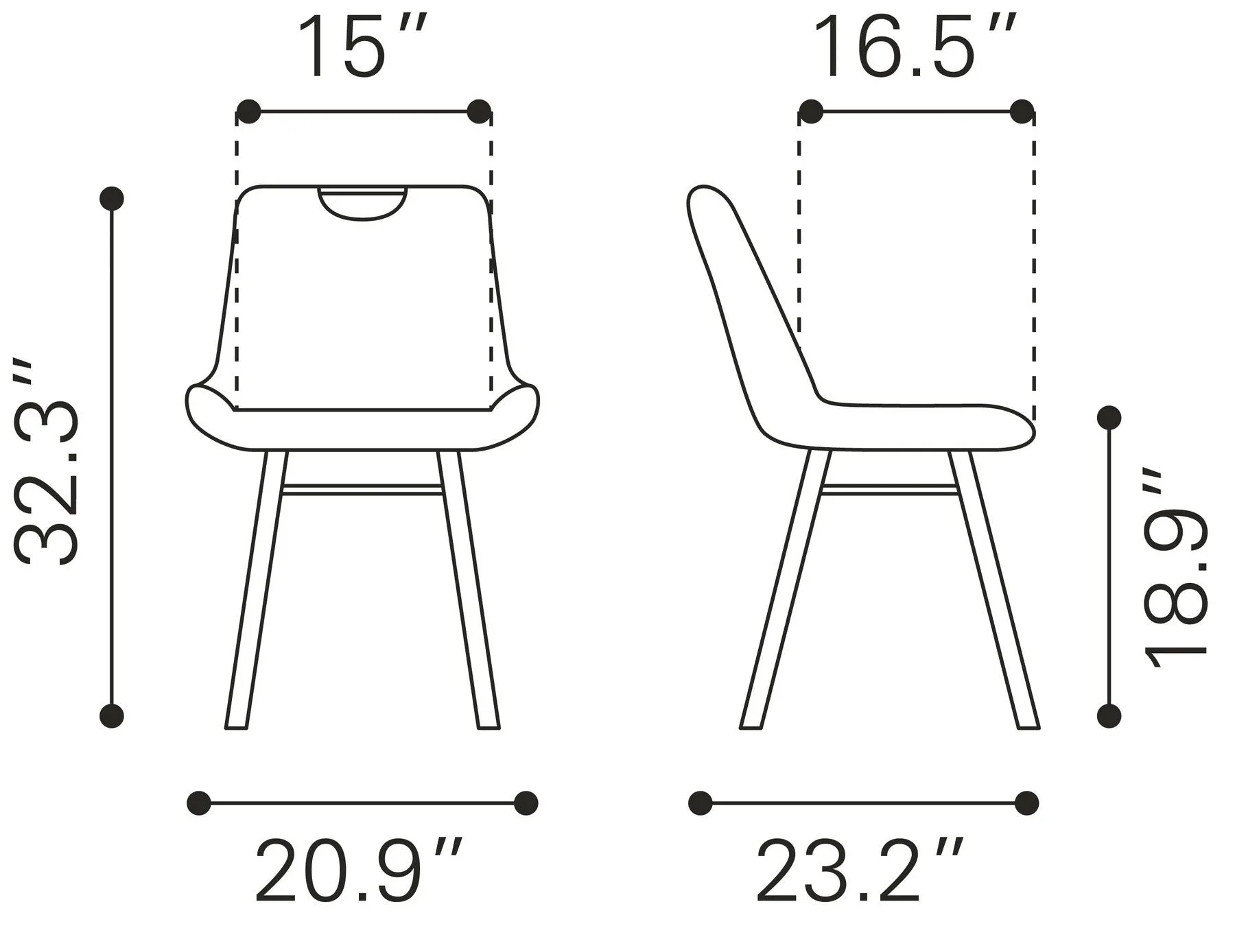 Silla de Comedor Tyler - Cafe