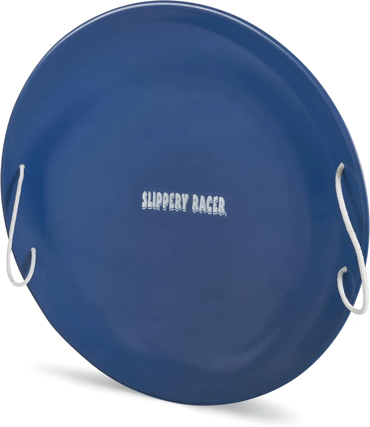 Slippery Racer ProDisc 26 Inch Heavy Duty Aluminum Iron Alloy Metal Kids Winter Saucer Snow Sled with Dual Riveted Soft Grip Rope Handles