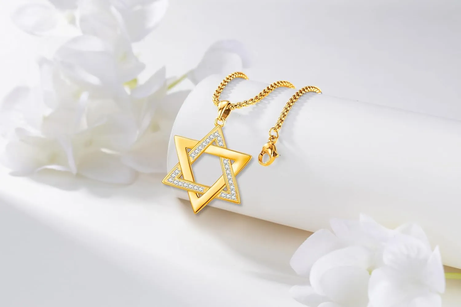 Star of David Necklace for Women Men 925 Sterling Silver Celtic Jewish Star Necklace Pendant Religious Amulet Jewelry Gifts