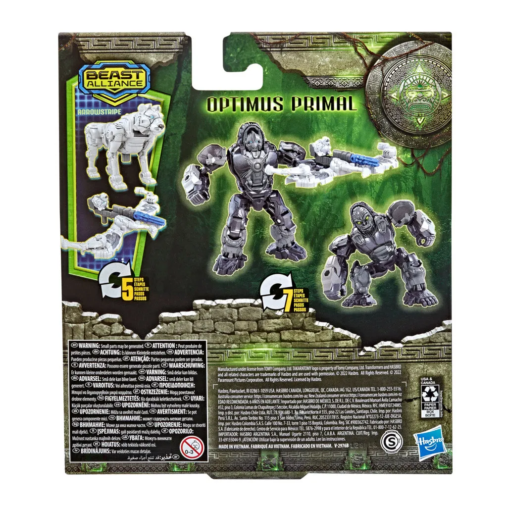 Transformers Rise Of The Beasts: Optimus Primal Con Arrowstripe Weaponizer 2 Pack